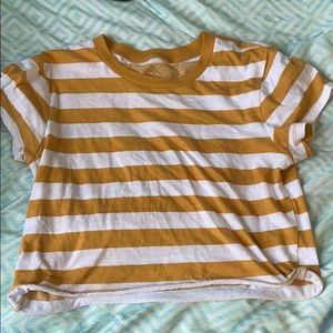 cropped stripped tee